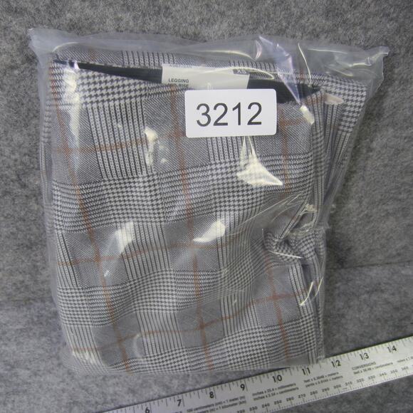 Zara Pants Womens XS Gray Plaid Mid Rise Leggings Slim Trousers Stretch New - Picture 9 of 9